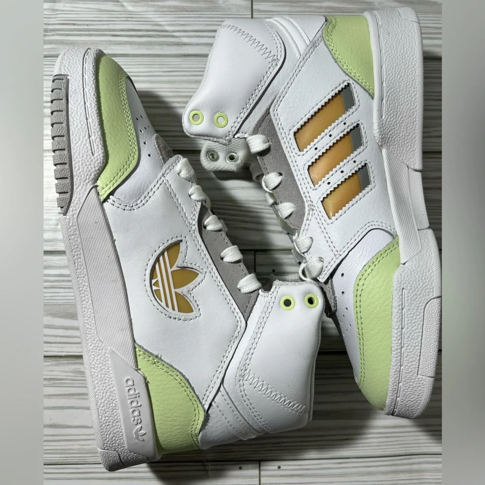 Adidas Drop Step XL Women’s high top‎ shoes sneakers White Lime size 4.5 GZ1582